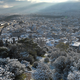 Athens coated in snow.